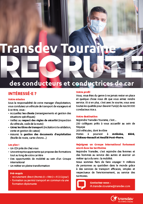 Transdev Touraine recrute